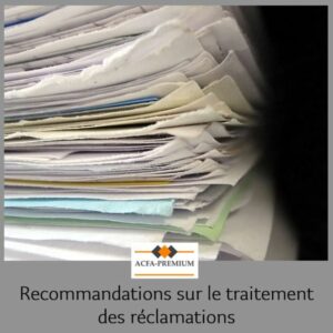 TRAITEMENT DES RECLAMATIONS